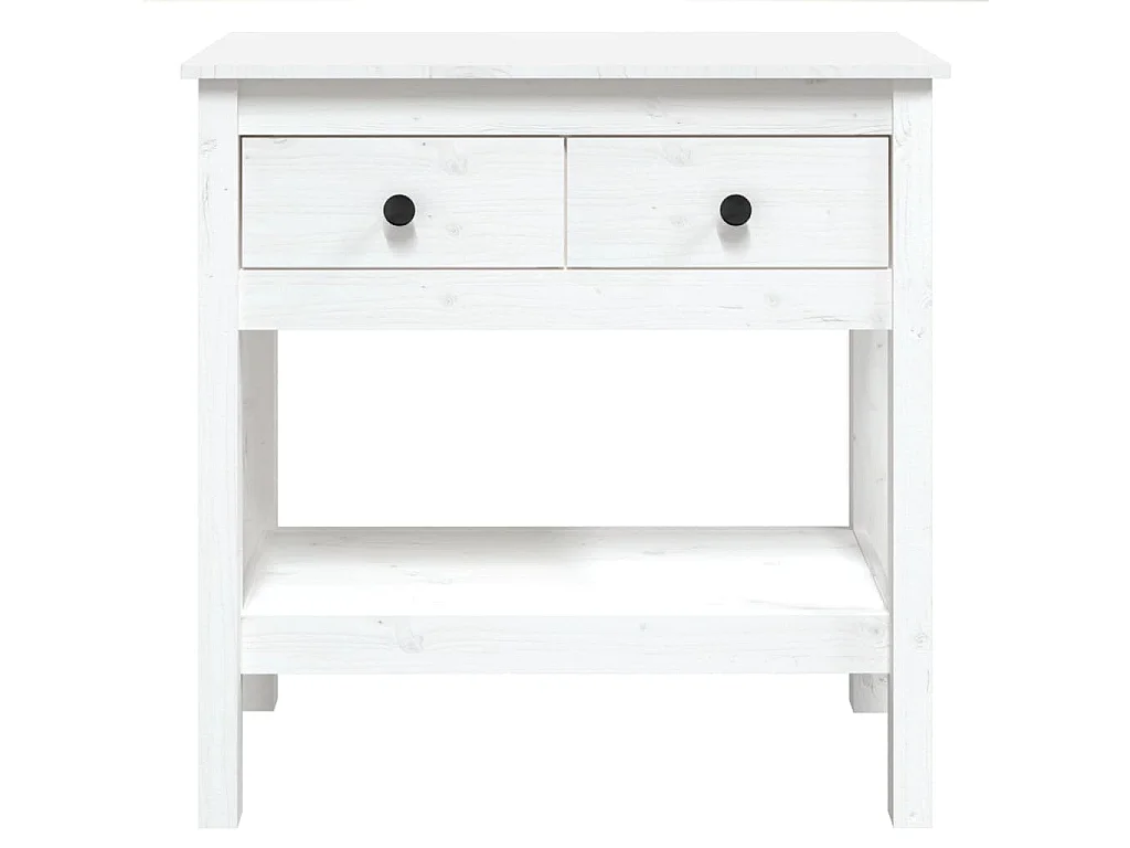 Wandtafel 75x35x75 cm massief grenenhout wit