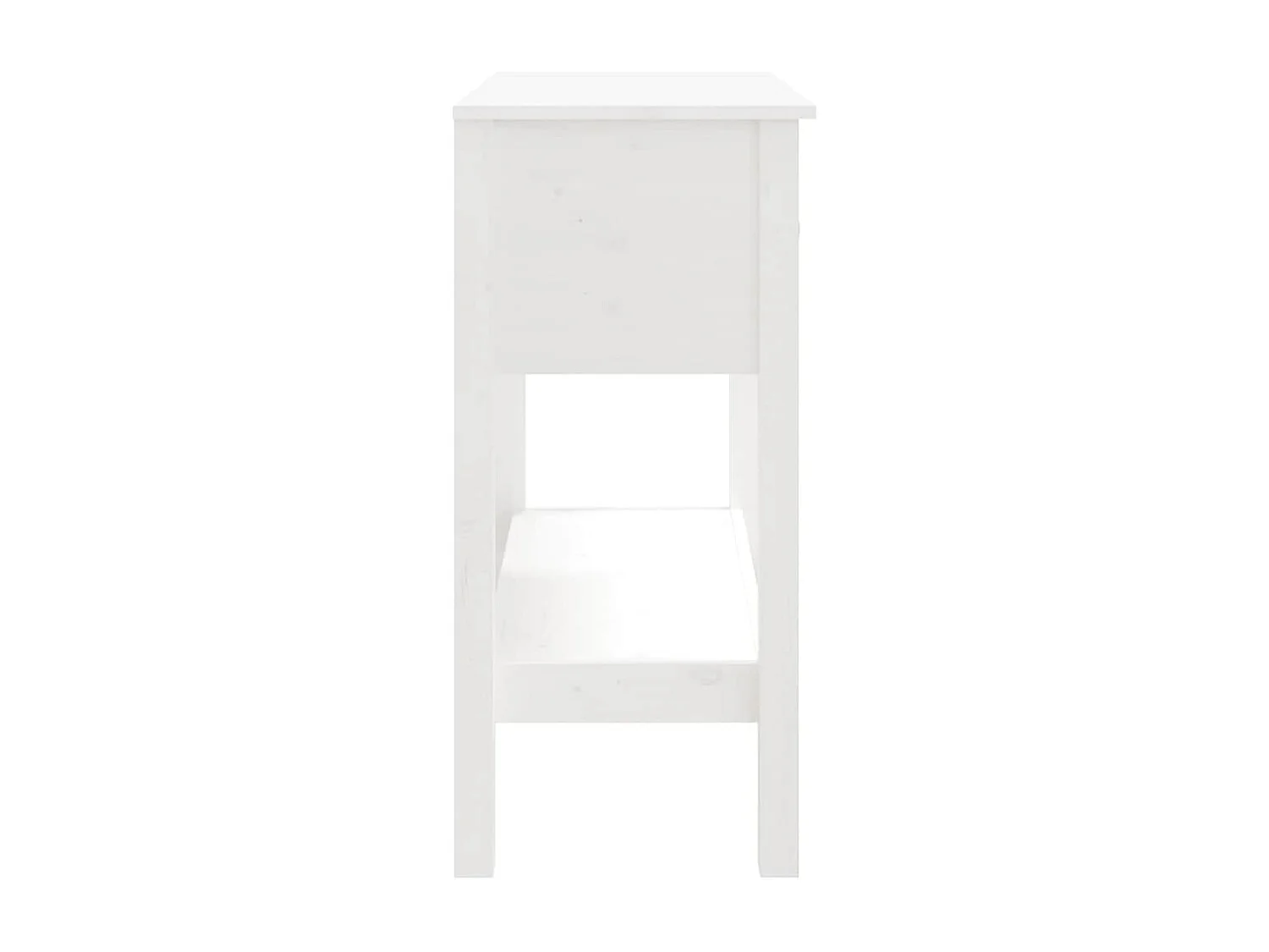 Mesa consola 75x35x75 cm pinho maciço branco