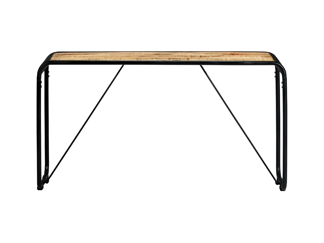 Wandtafel 140x35x76 cm massief ruw mangohout
