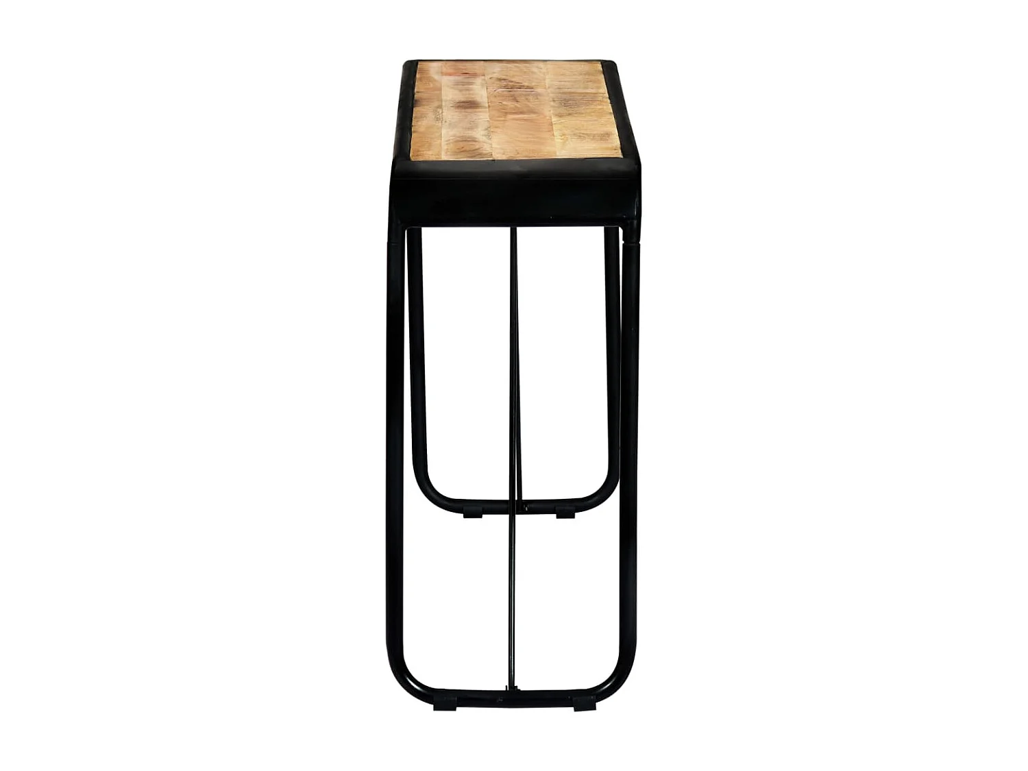 Tavolo Consolle 140x35x76 cm in Legno Massello di Mango Grezzo