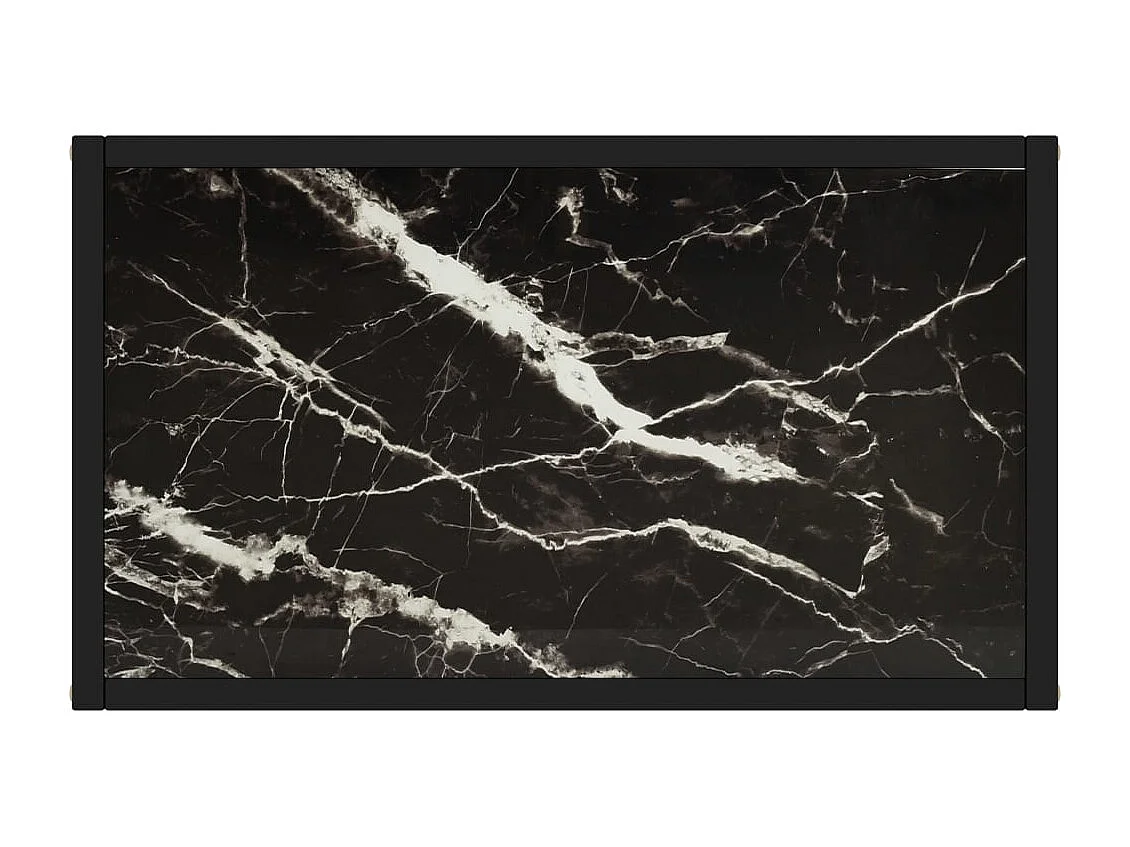 Mesa consola vidrio templado negro 60x35x75 cm
