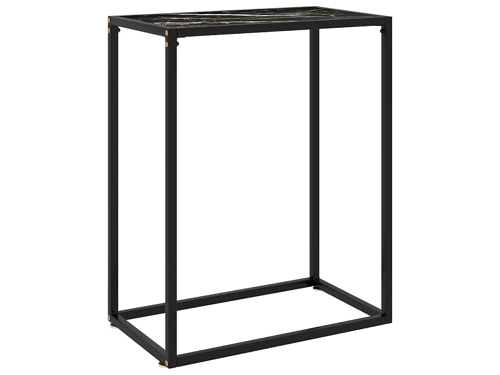 Wandtafel 60x35x75 cm gehard glas zwart