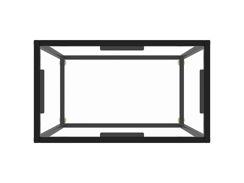 Wandtafel 60x35x75 cm gehard glas transparant
