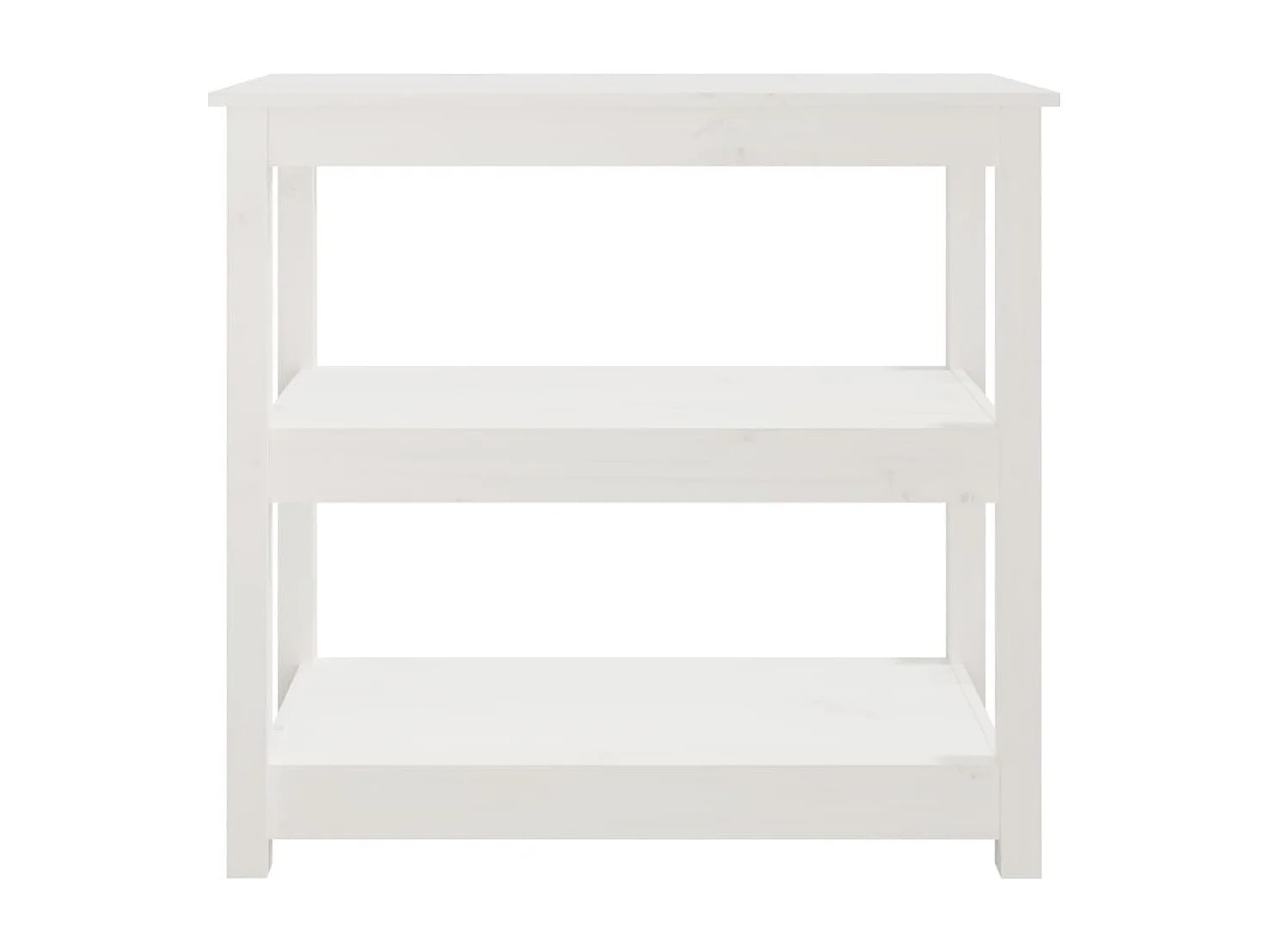 Table console Blanc 80x40x74 cm Bois massif de pin