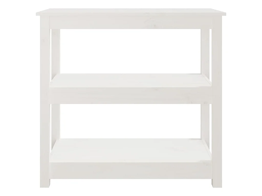 Wandtafel 80x40x74 cm massief grenenhout wit