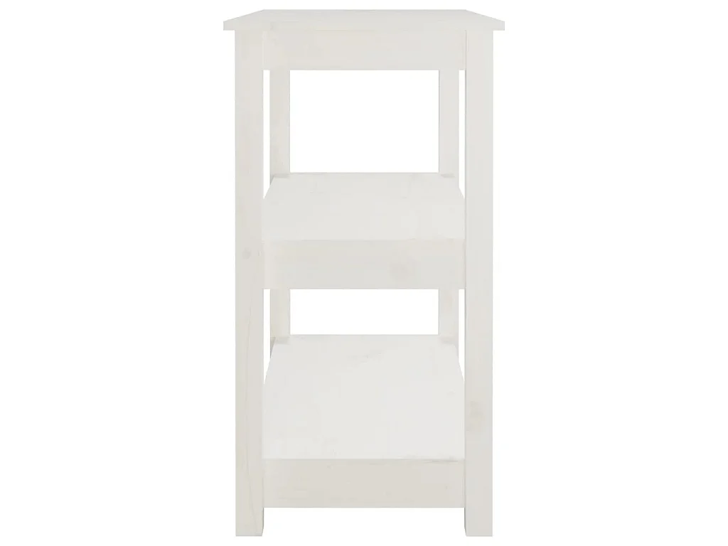 Wandtafel 80x40x74 cm massief grenenhout wit