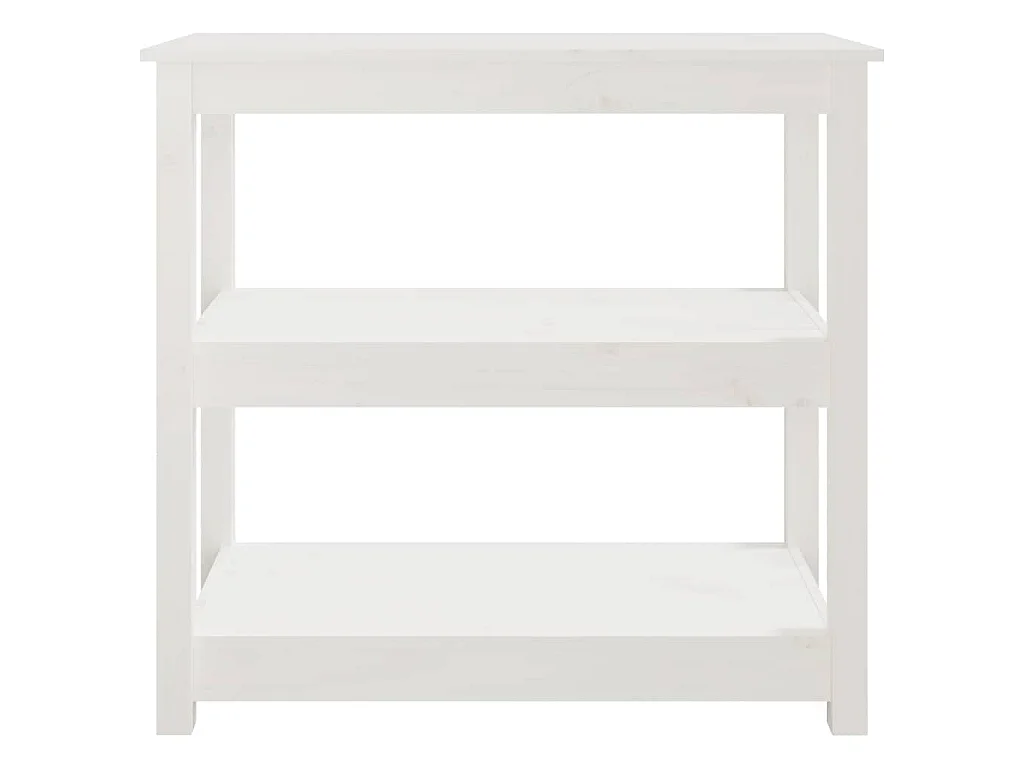 Table console Blanc 80x40x74 cm Bois massif de pin