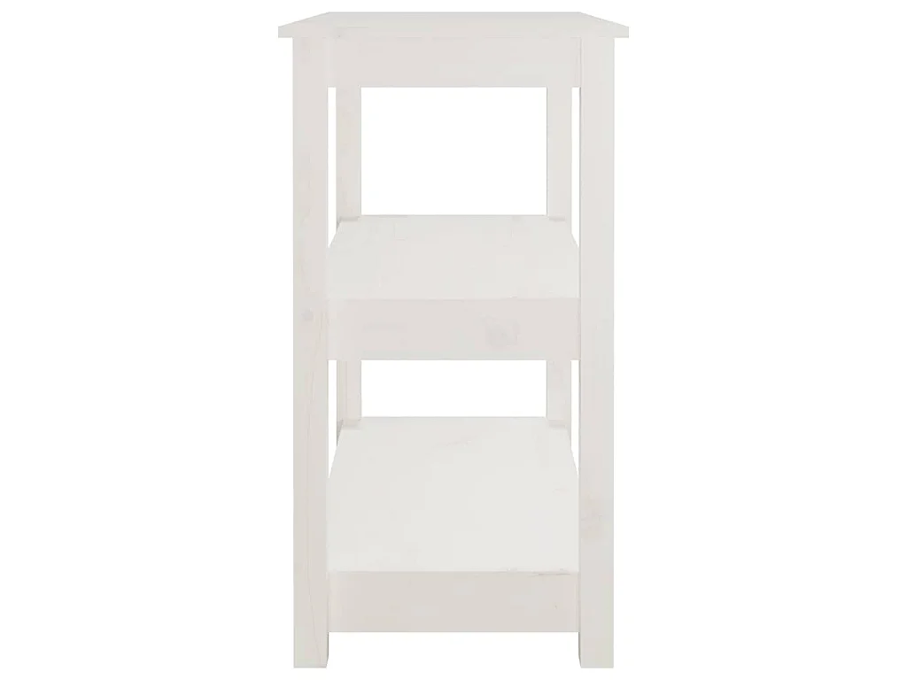 Table console Blanc 80x40x74 cm Bois massif de pin