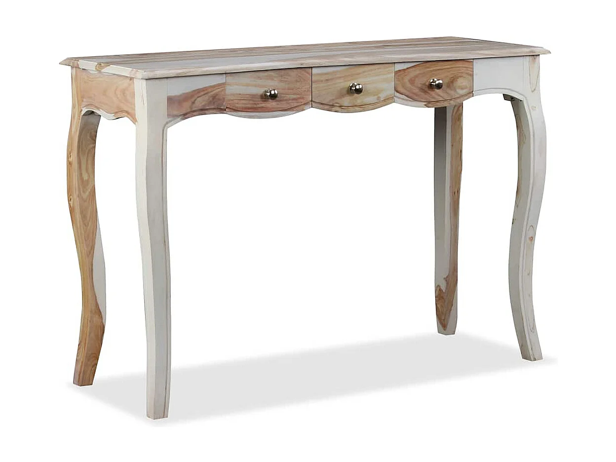 Table console et 3 tiroirs Bois massif 110x40x76 cm