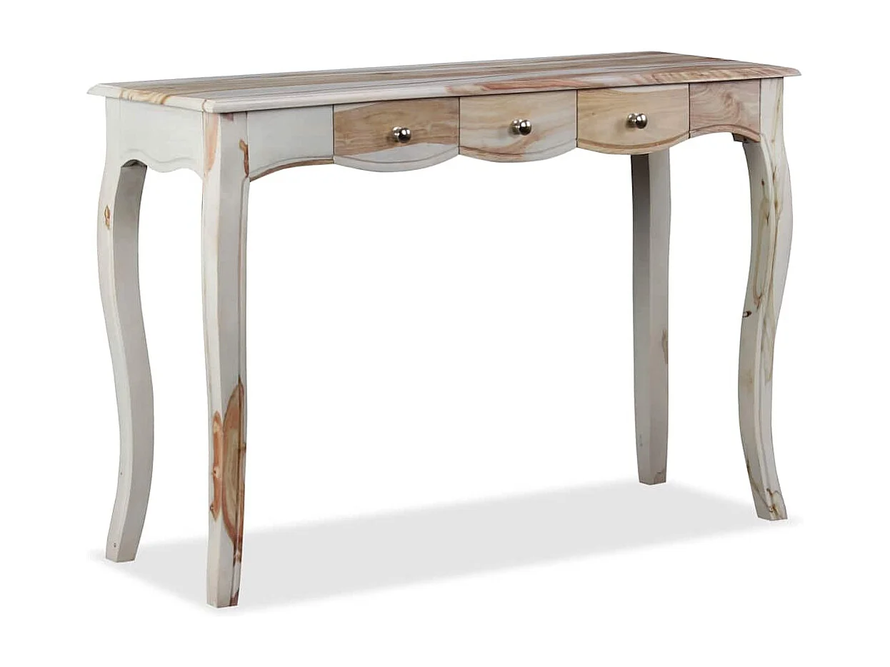 Table console et 3 tiroirs Bois massif 110x40x76 cm