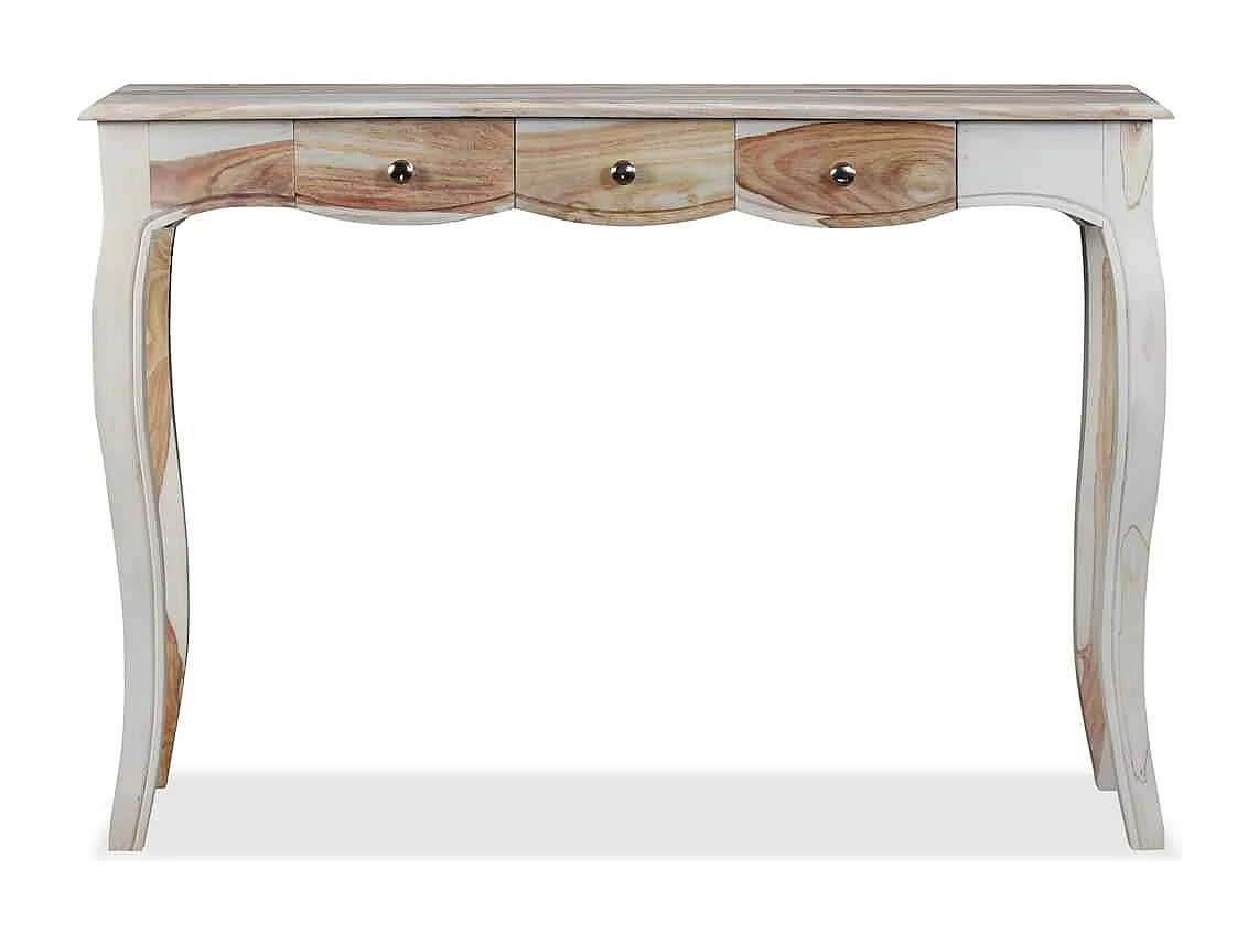 Table console et 3 tiroirs Bois massif 110x40x76 cm