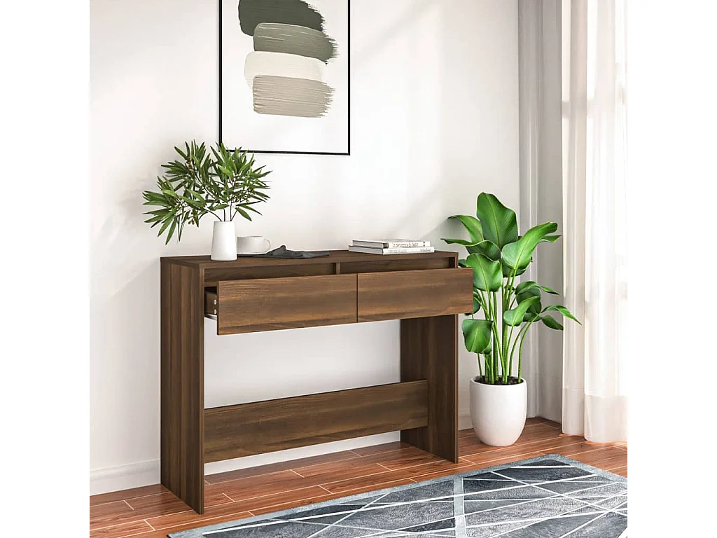 Konsolentisch Braun Eichen-Optik 100x35x76,5 cm Holzwerkstoff