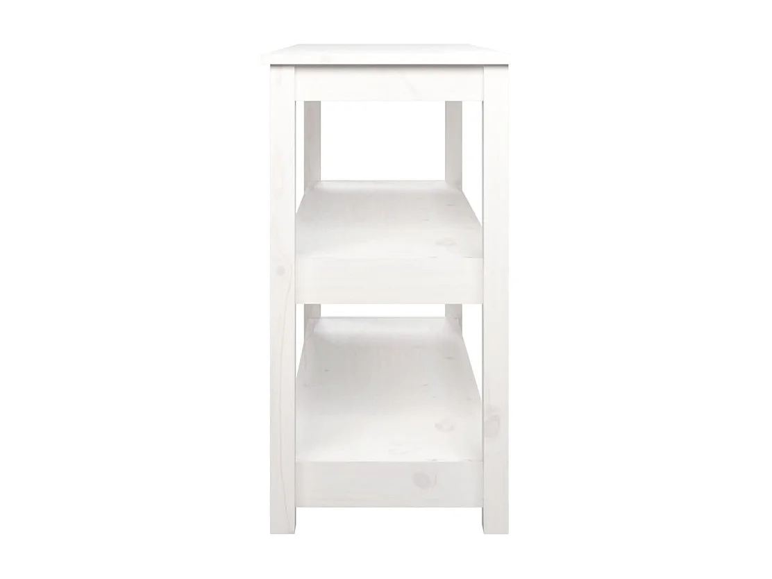 Table console Blanc 110x40x74 cm Bois massif de pin