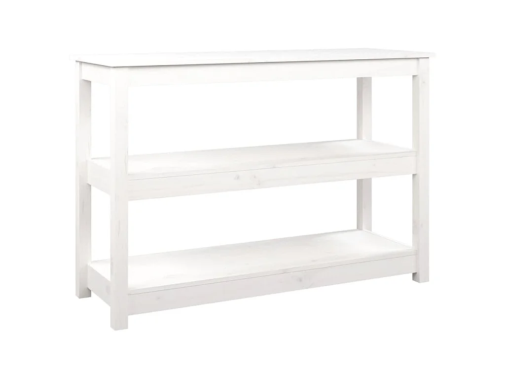 Table console Blanc 110x40x74 cm Bois massif de pin