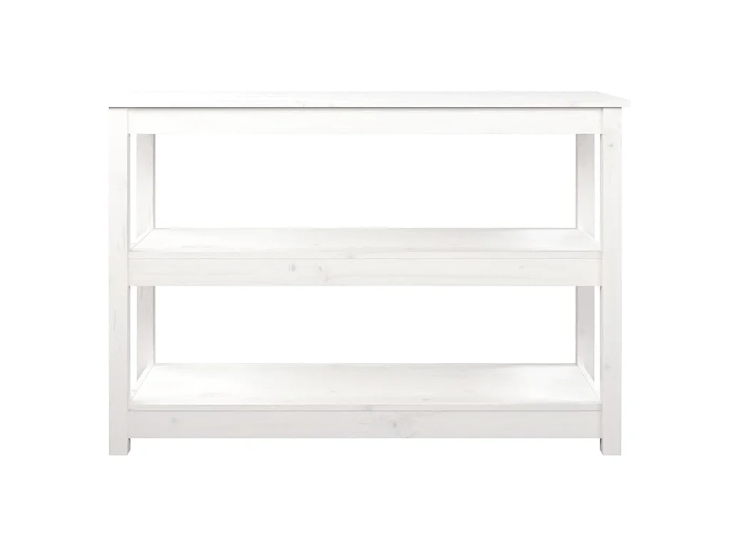 Table console Blanc 110x40x74 cm Bois massif de pin