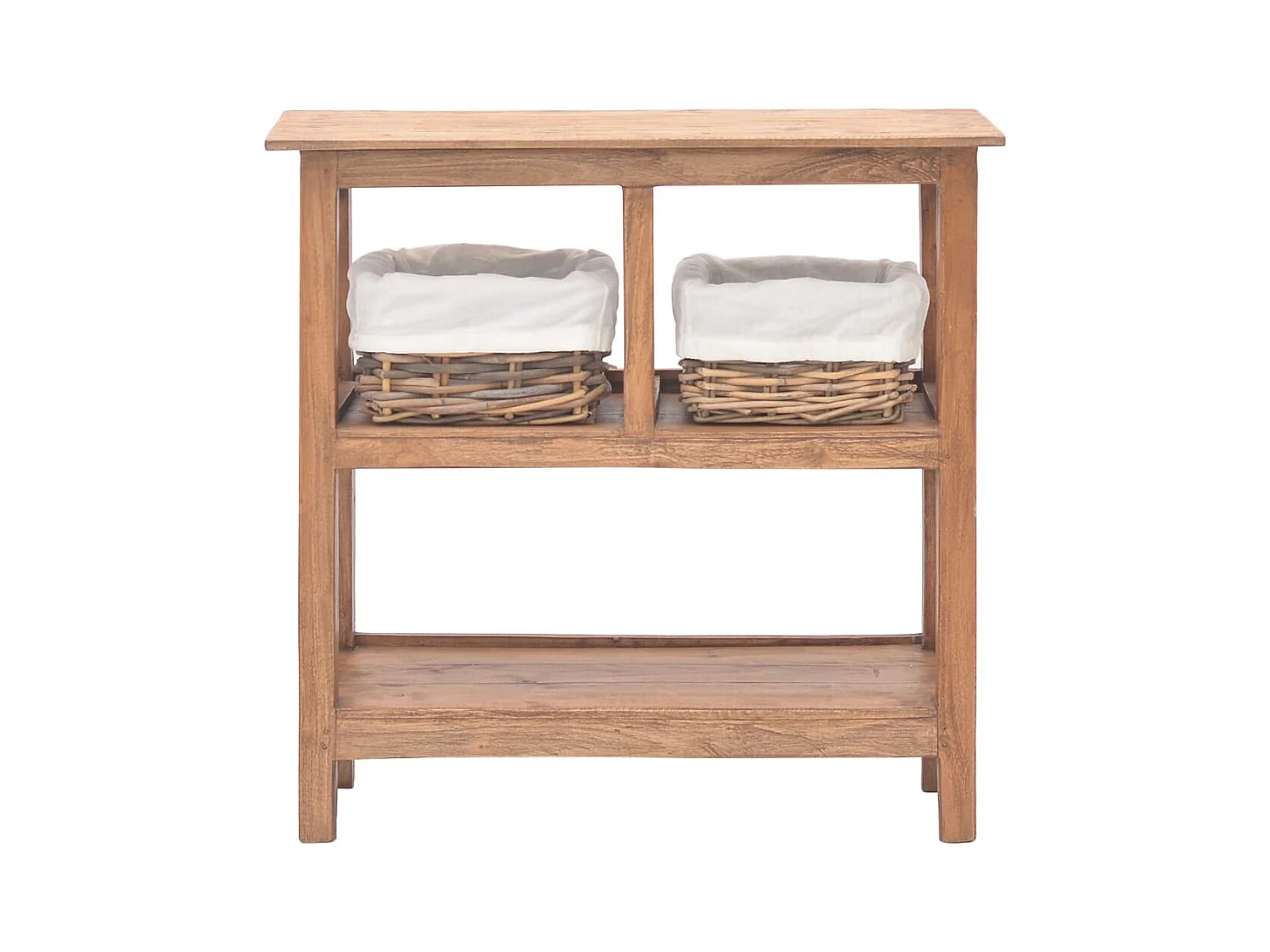 Tavolo Consolle in Legno Massello di Mogano 69x28x70 cm