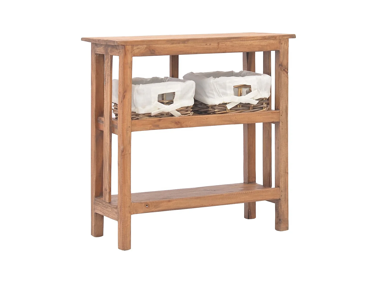 Tavolo Consolle in Legno Massello di Mogano 69x28x70 cm