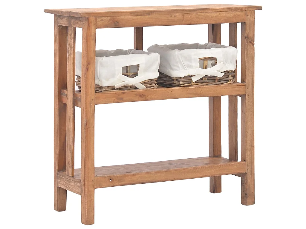 Table console bois d'acajou massif 69x28x70 cm