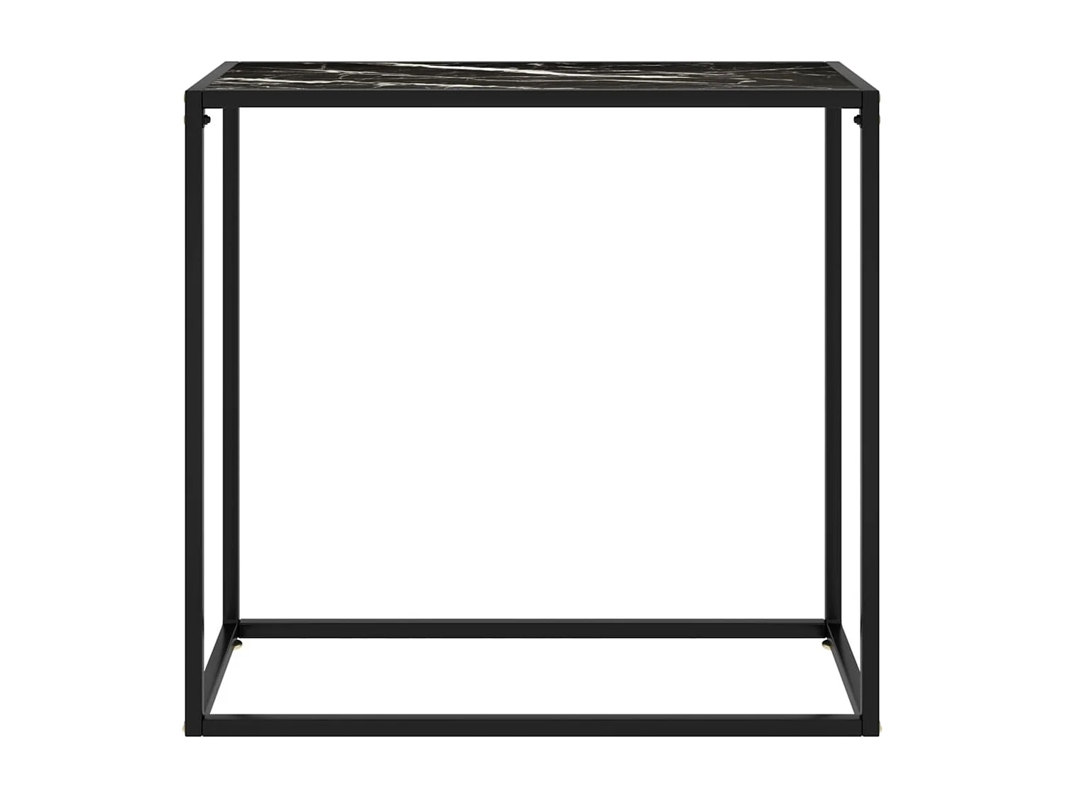 Wandtafel 80x35x75 cm gehard glas zwart