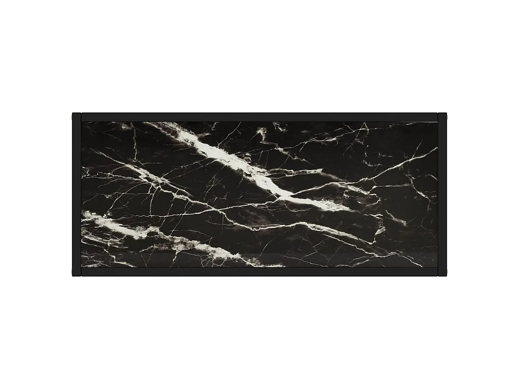 Mesa consola vidrio templado negro 80x35x75 cm