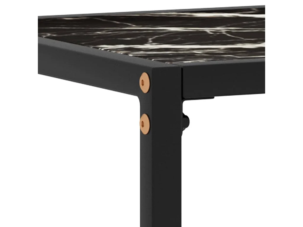 Mesa consola vidrio templado negro 80x35x75 cm