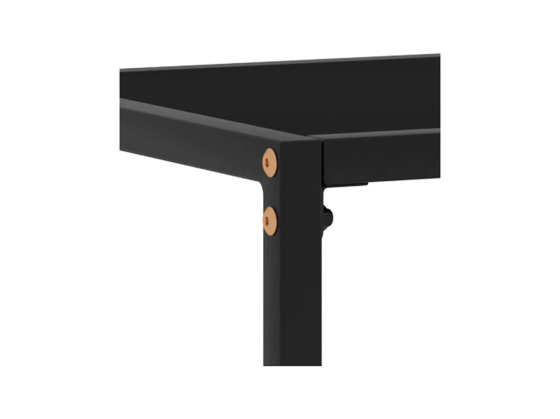 Table console Noir 120x35x75 cm Verre trempé