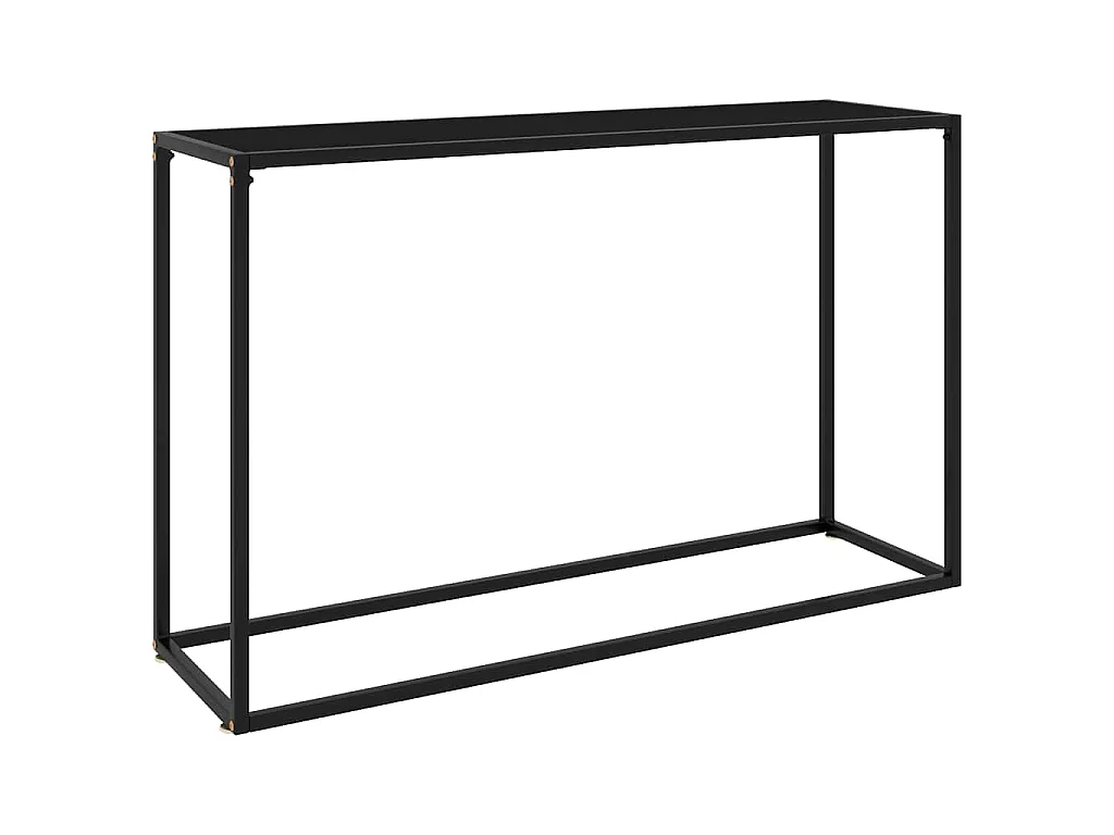 Table console Noir 120x35x75 cm Verre trempé