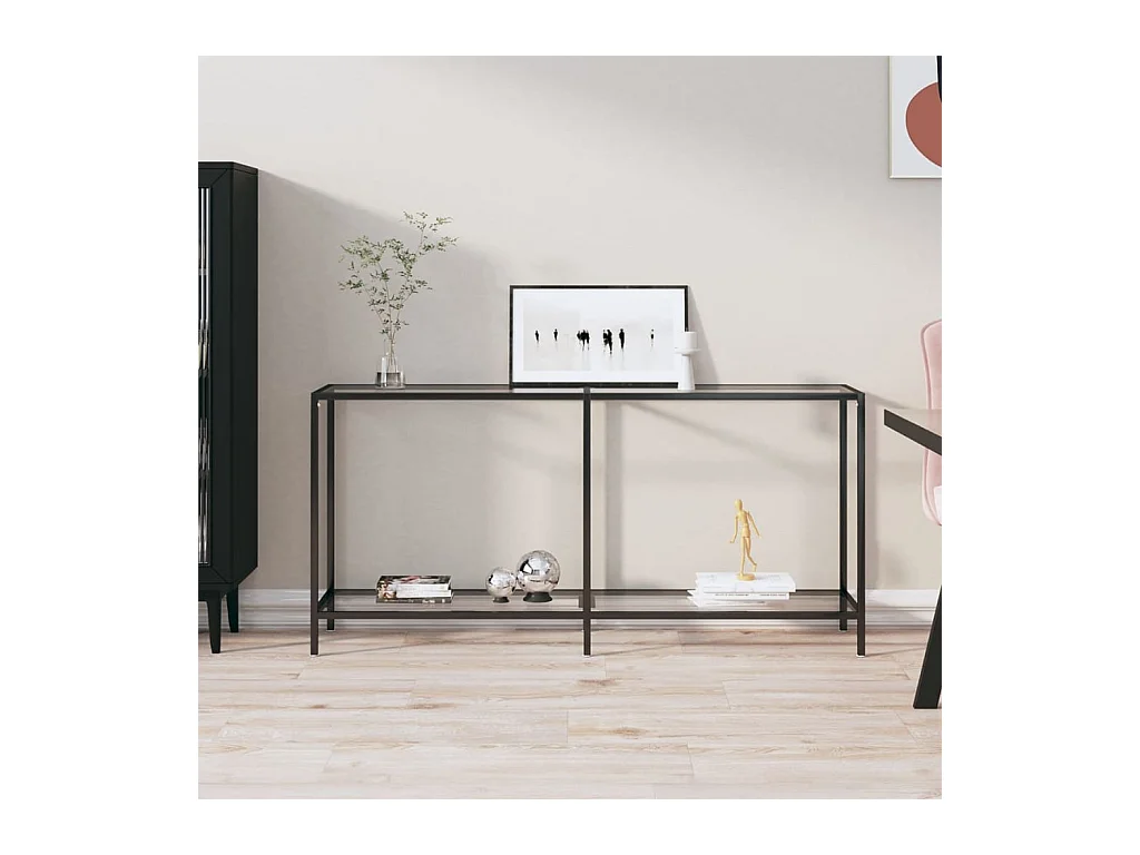Table console Transparent 160x35x75,5 cm Verre trempé