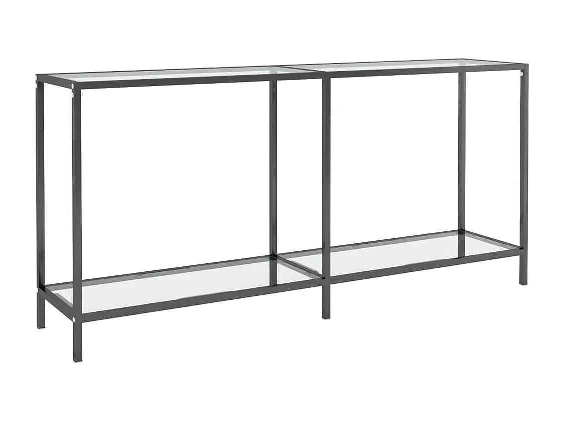 Table console Transparent 160x35x75,5 cm Verre trempé
