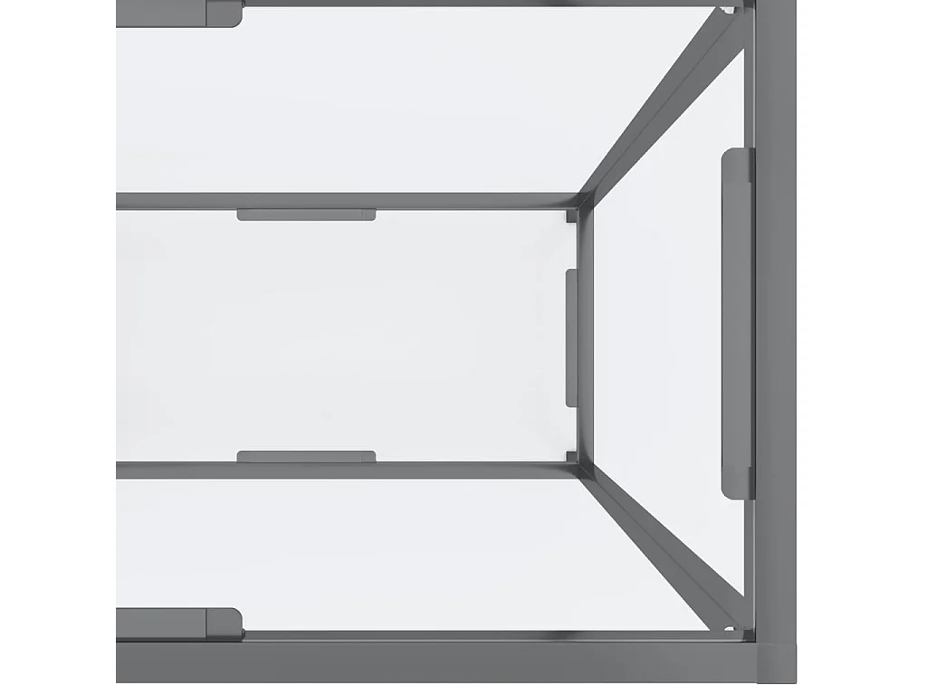 Table console Transparent 160x35x75,5 cm Verre trempé