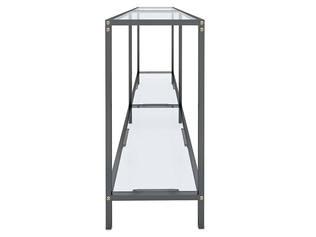 Table console Transparent 160x35x75,5 cm Verre trempé