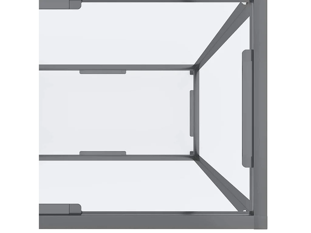 Table console Transparent 160x35x75,5 cm Verre trempé