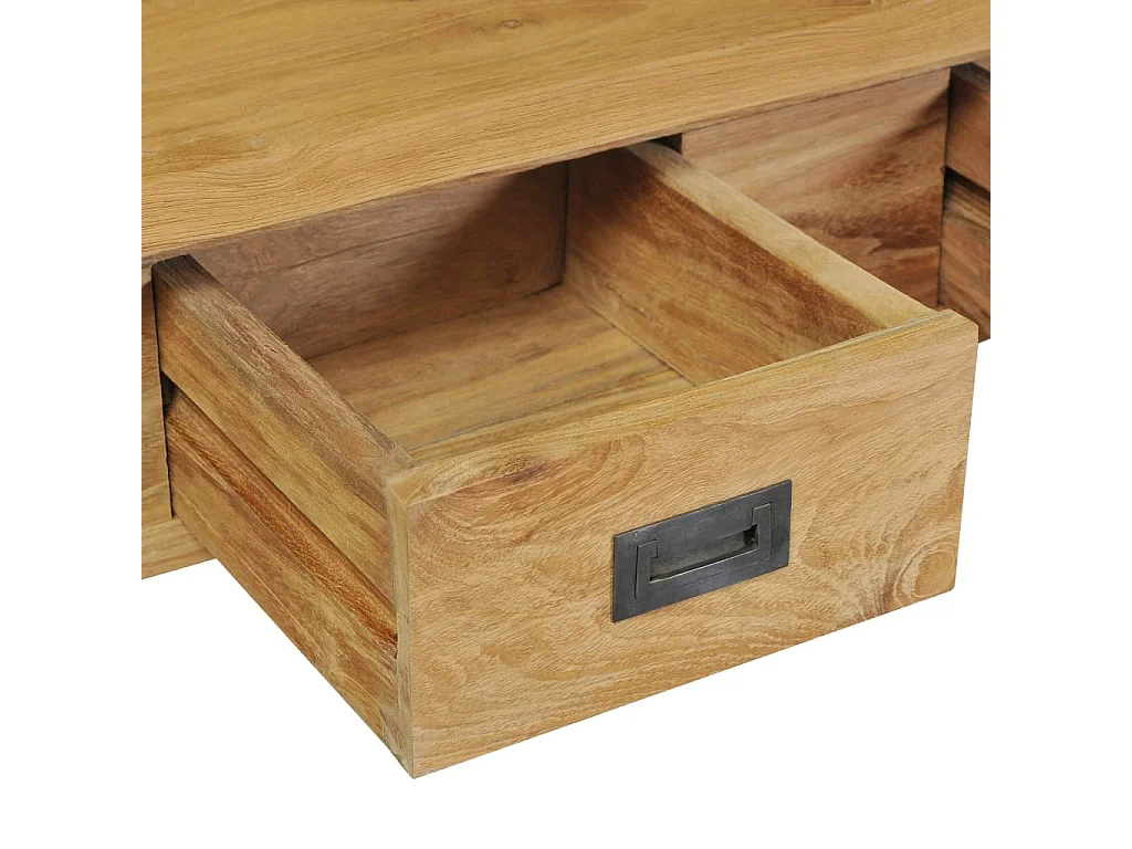 Wandtafel massief teakhout 90x30x80 cm