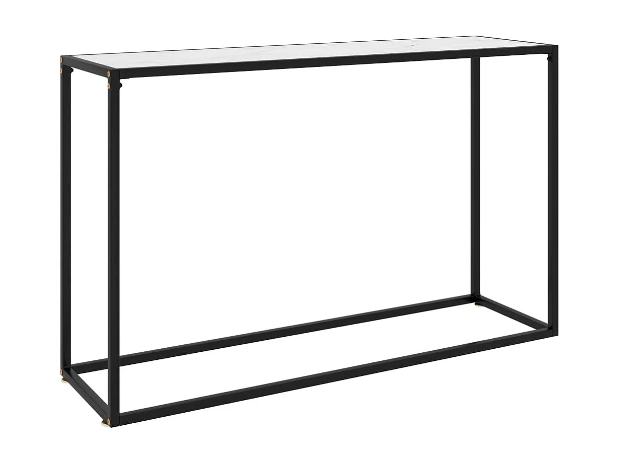 Konsolentisch Weiß 120x35x75 cm Hartglas