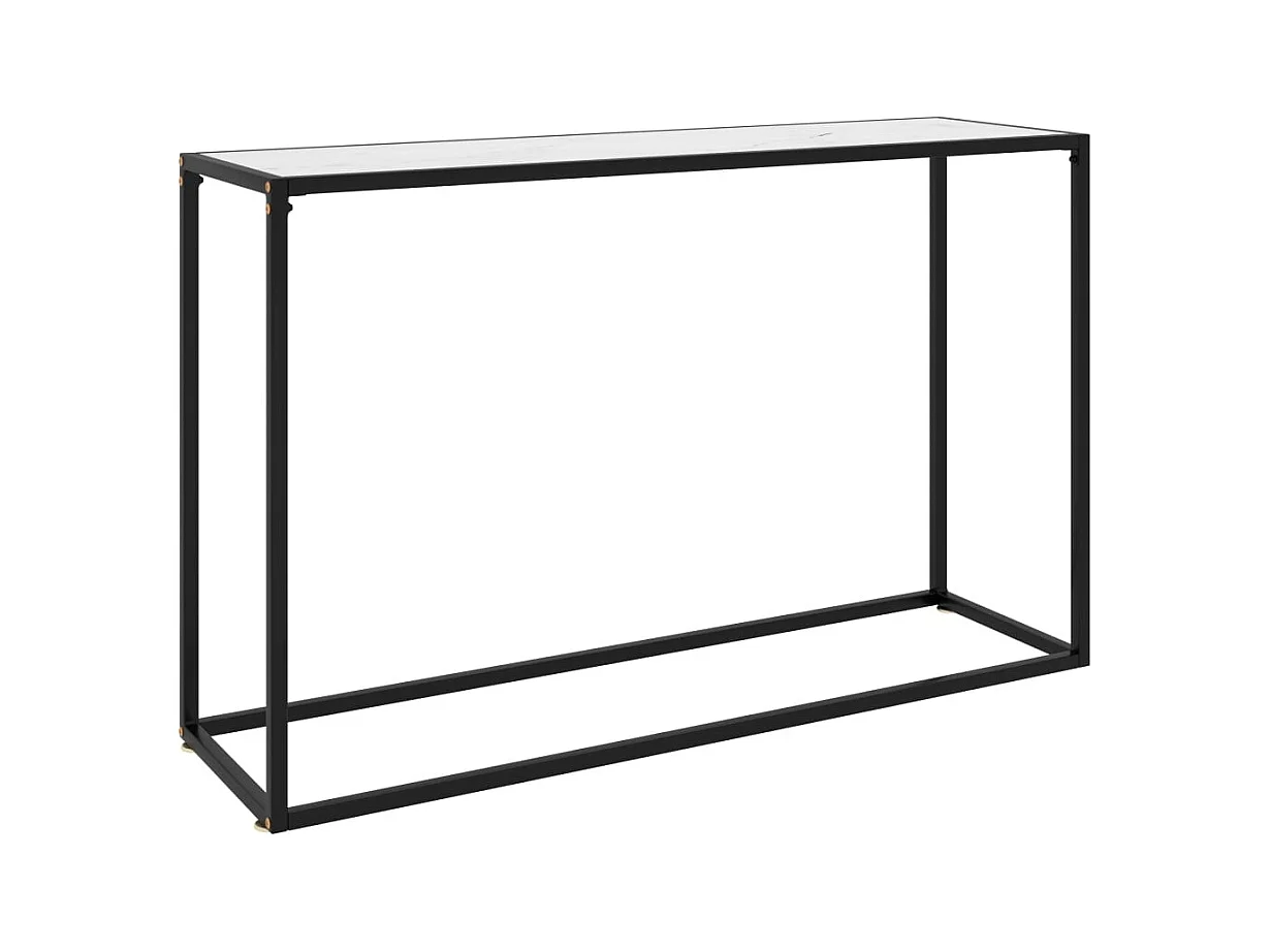 Table console Blanc 120x35x75 cm Verre trempé