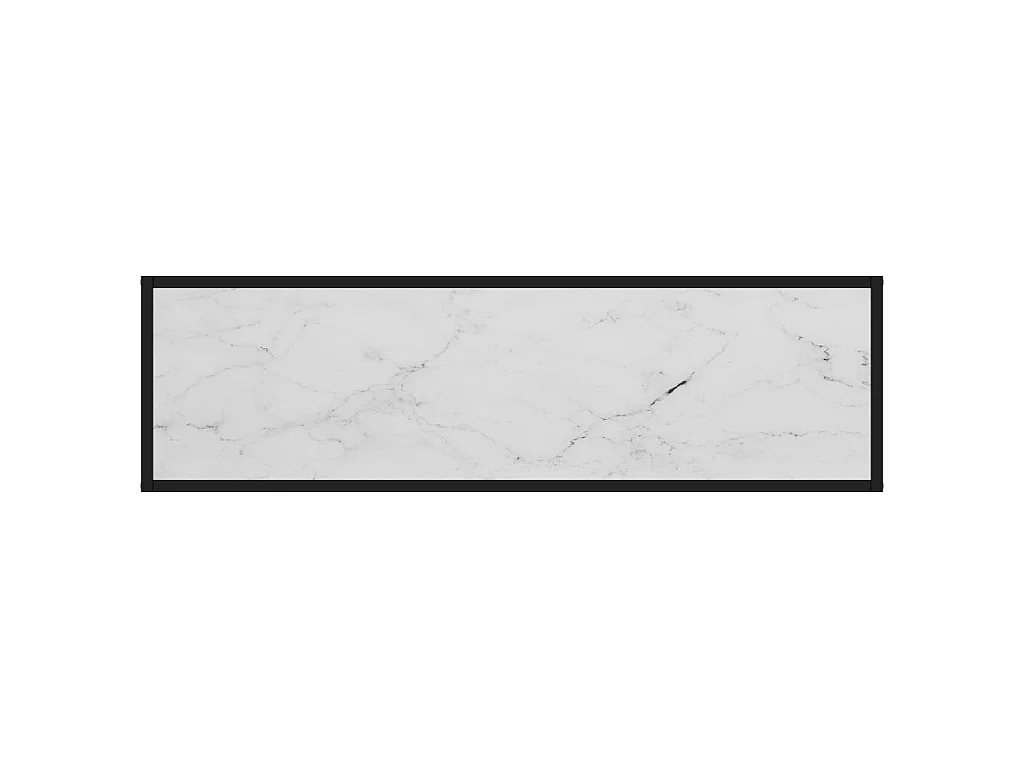 Tavolo Consolle Bianco 120x35x75 cm in Vetro Temperato