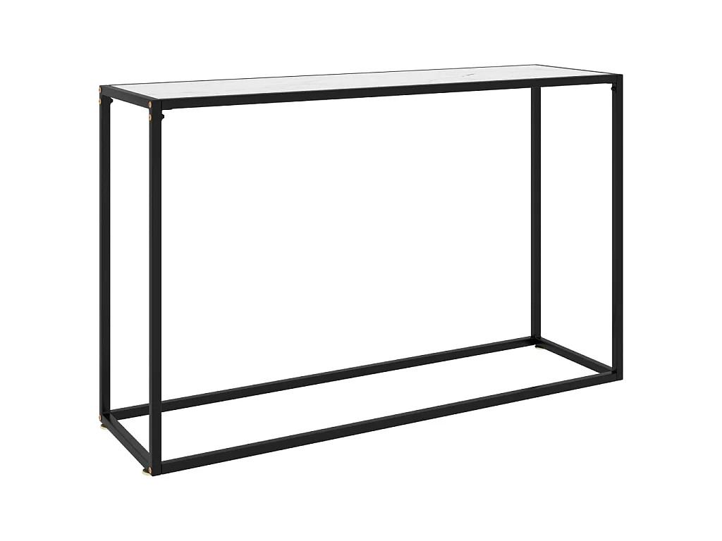 Mesa consola 120x35x75 cm vidro temperado branco