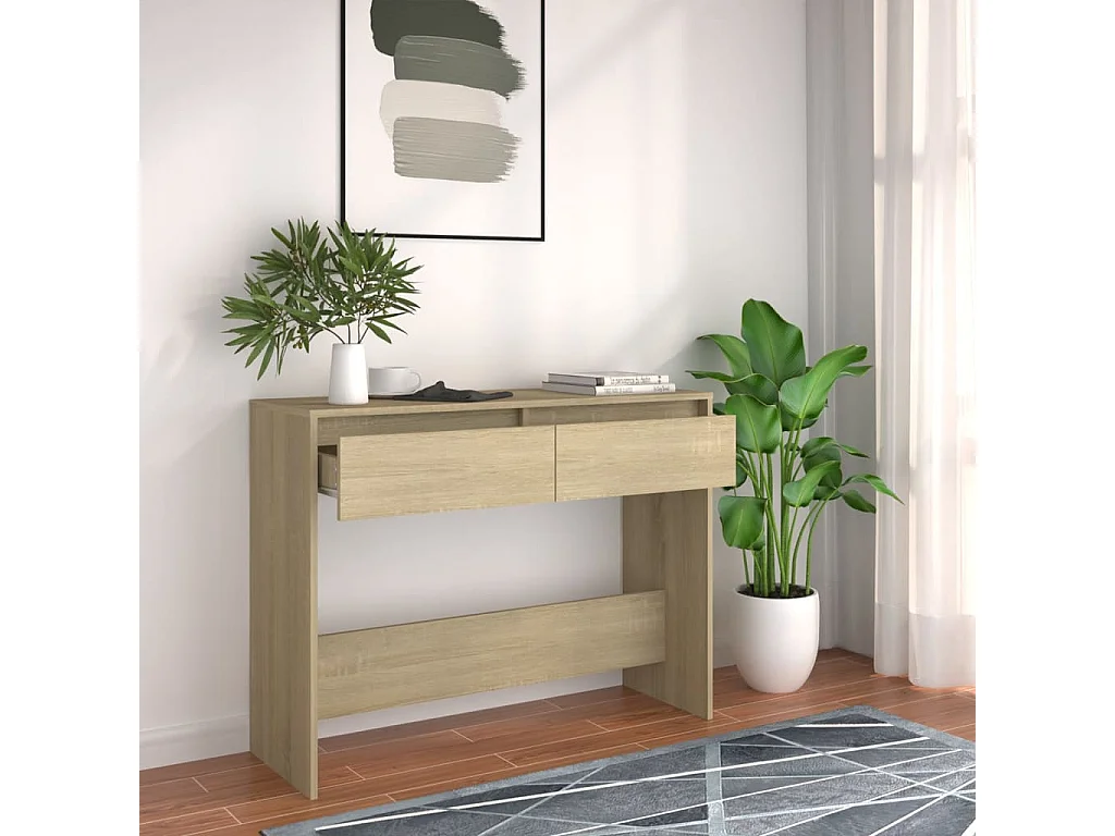 Konsolentisch Sonoma-Eiche 100x35x76,5 cm Holzwerkstoff