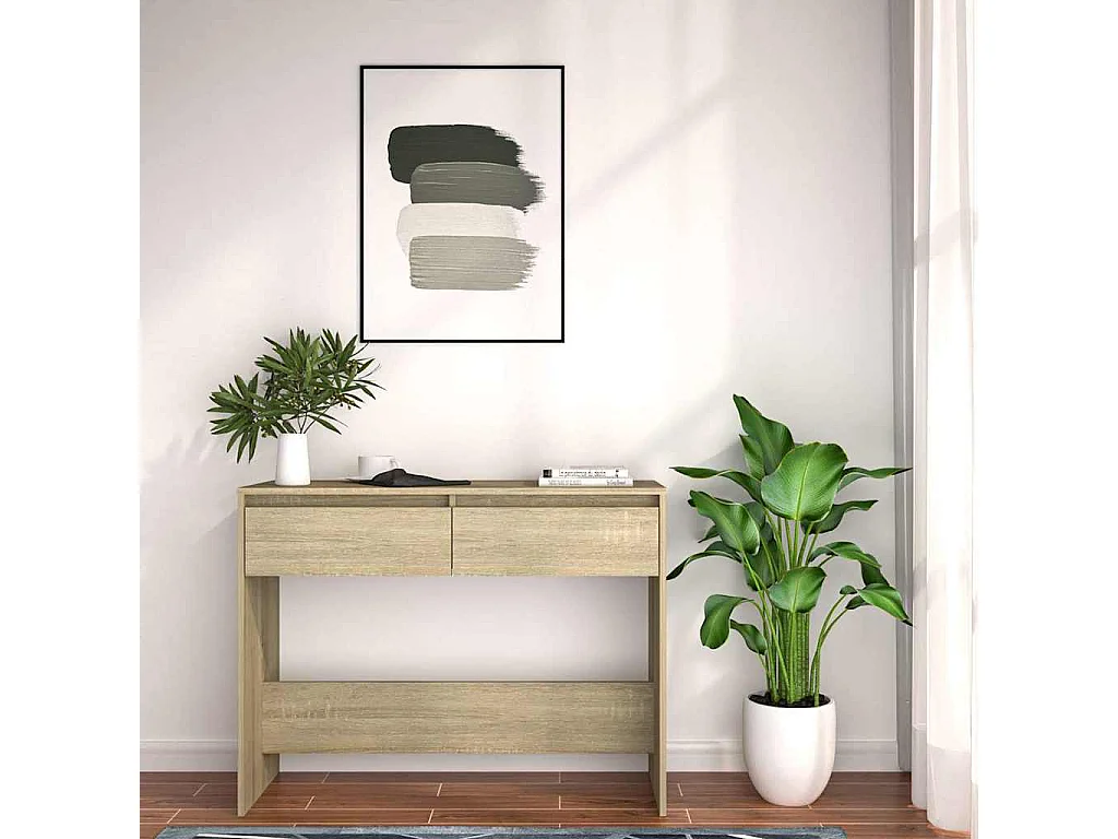Konsolentisch Sonoma-Eiche 100x35x76,5 cm Holzwerkstoff