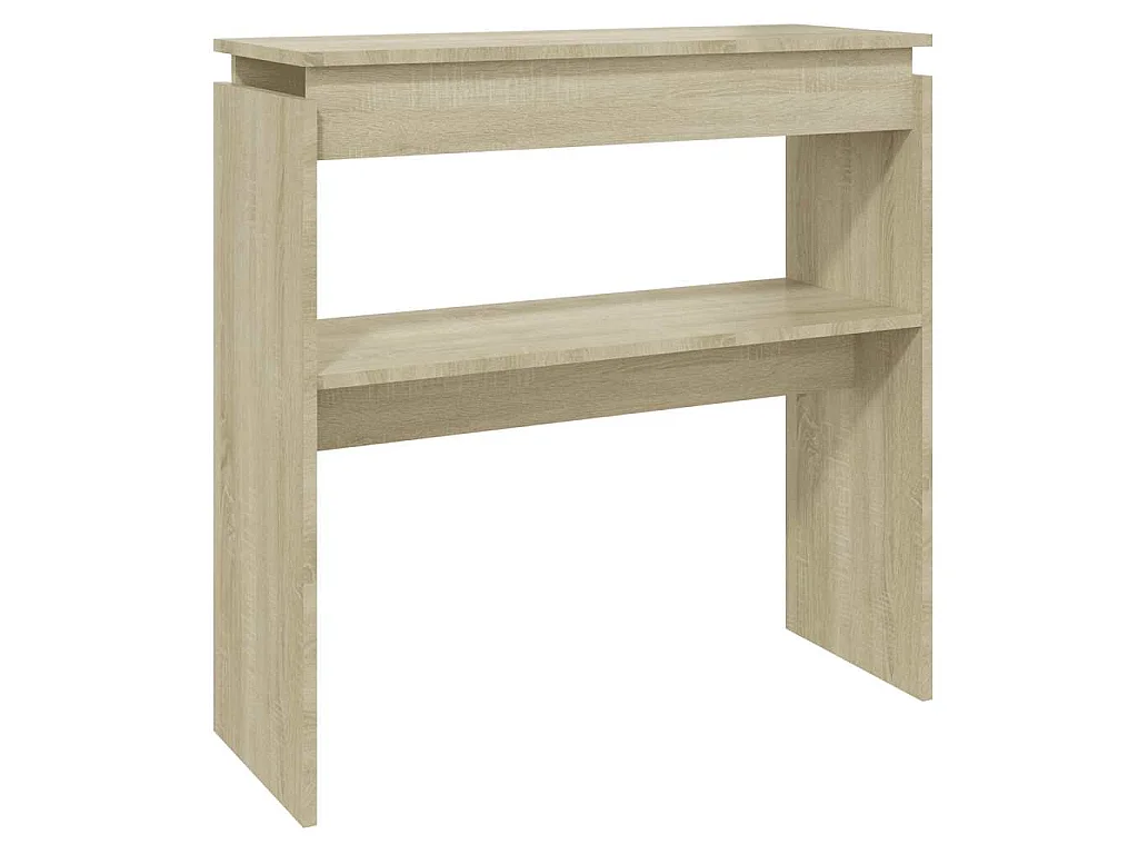 Table console chêne sonoma 80x30x80 cm bois d'ingénierie
