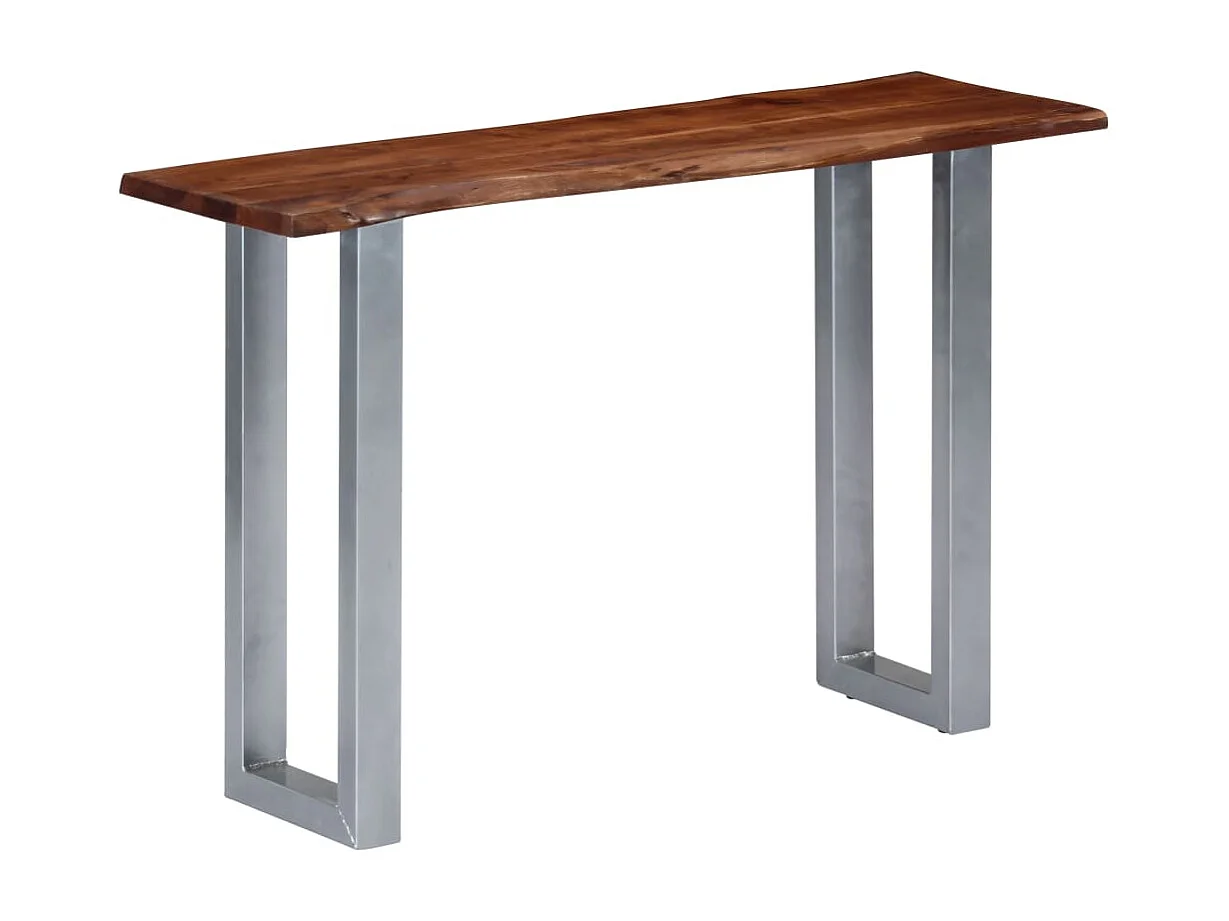 Table console 115x35x76 cm Bois d'acacia massif et fer