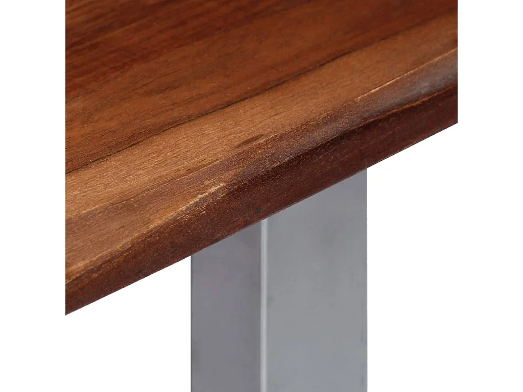 Wandtafel 115x35x76 cm massief acaciahout en ijzer