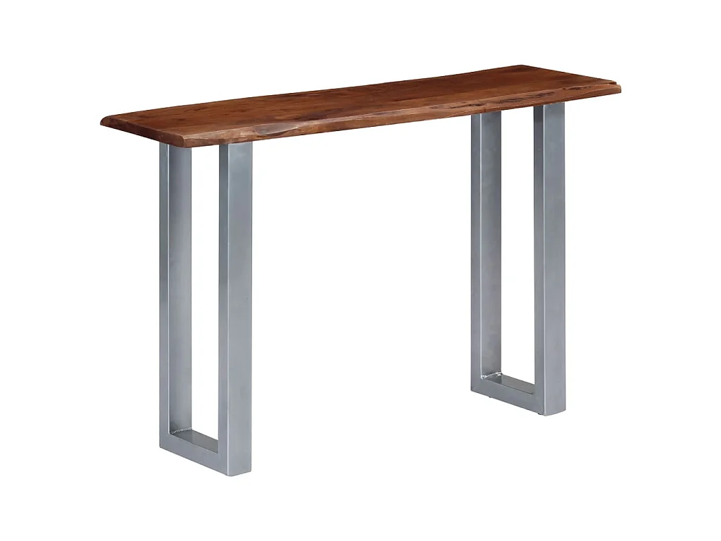 Wandtafel 115x35x76 cm massief acaciahout en ijzer