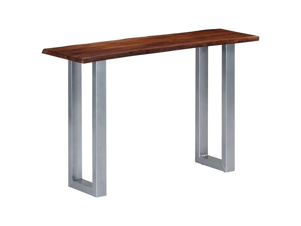 Mesa consola 115x35x76 cm madeira de acácia maciça e ferro