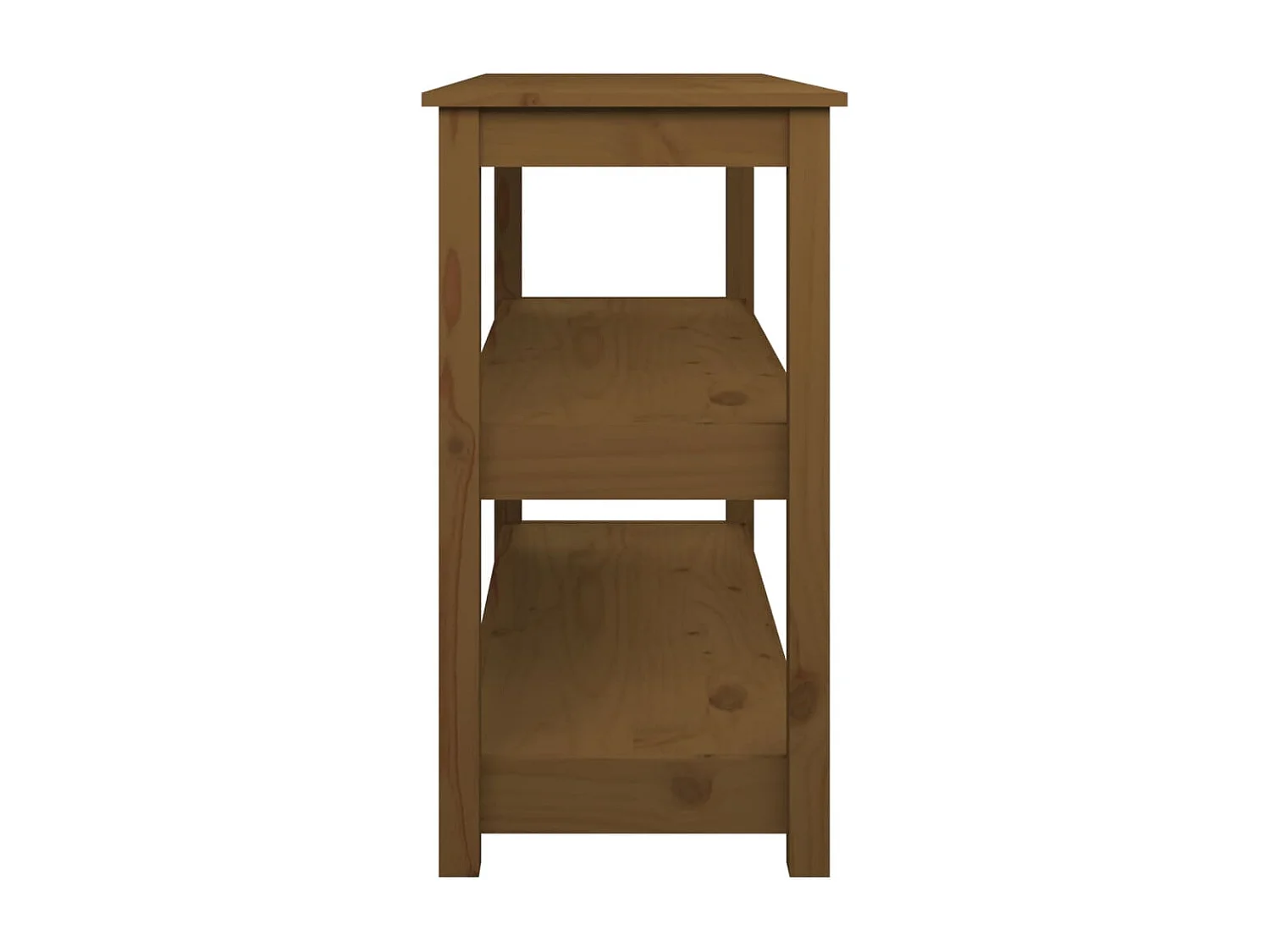 Mesa consola 110x40x74 cm madeira de pinho maciça castanho mel