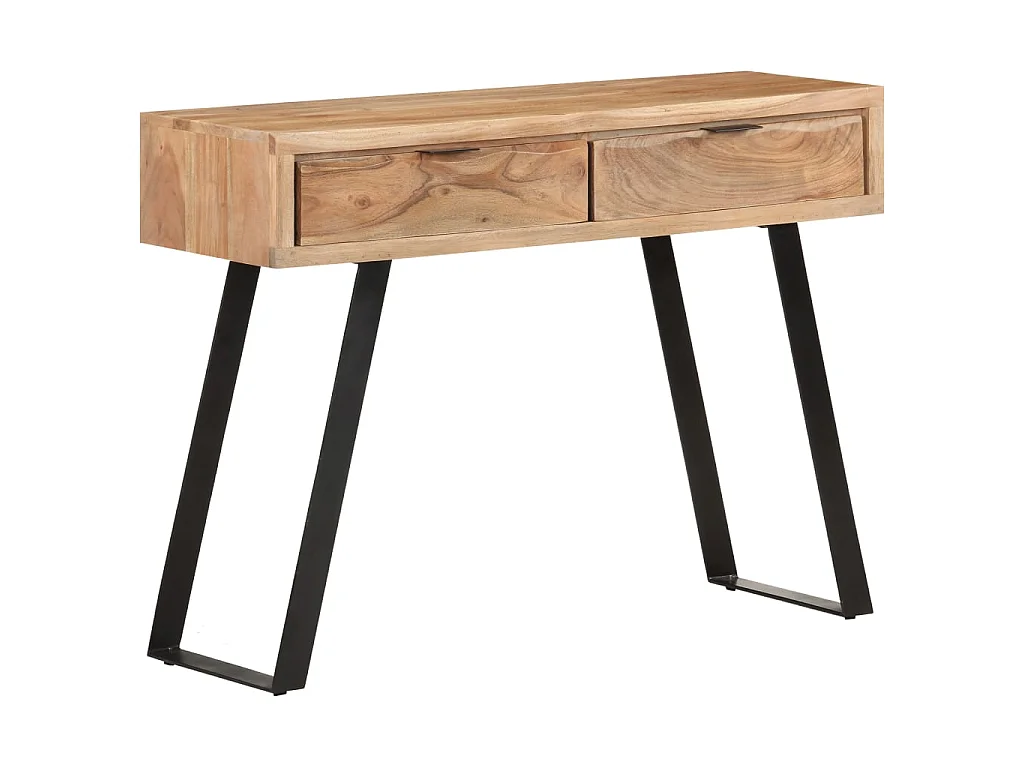 Konsolentisch 100x35x76 cm Massivholz Akazie mit Naturkanten