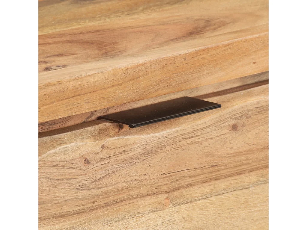 Konsolentisch 100x35x76 cm Massivholz Akazie mit Naturkanten