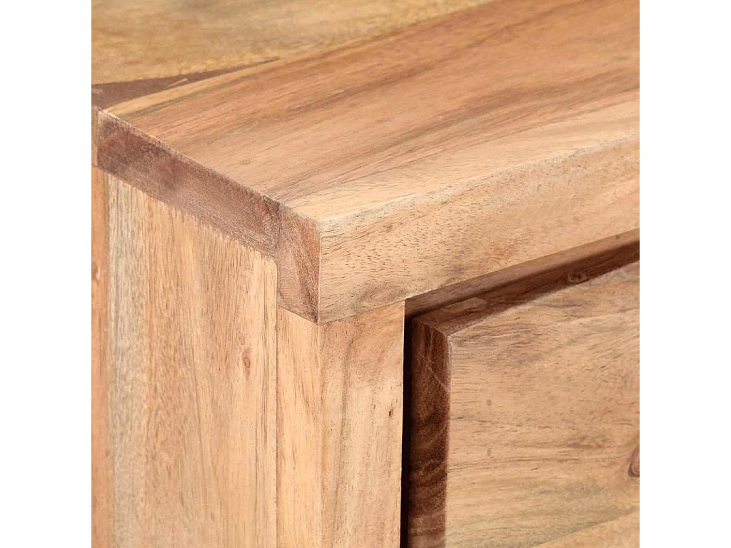 Table console 100x35x76 cm Bois d'acacia avec bord naturel