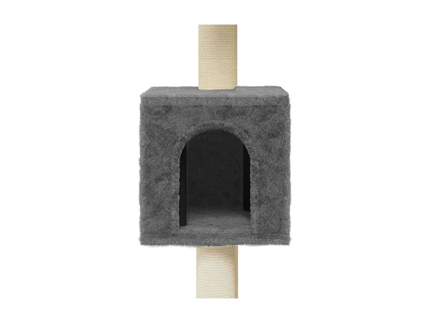 Árvore p/ gatos c/ postes arranhadores sisal 104cm cinza-escuro