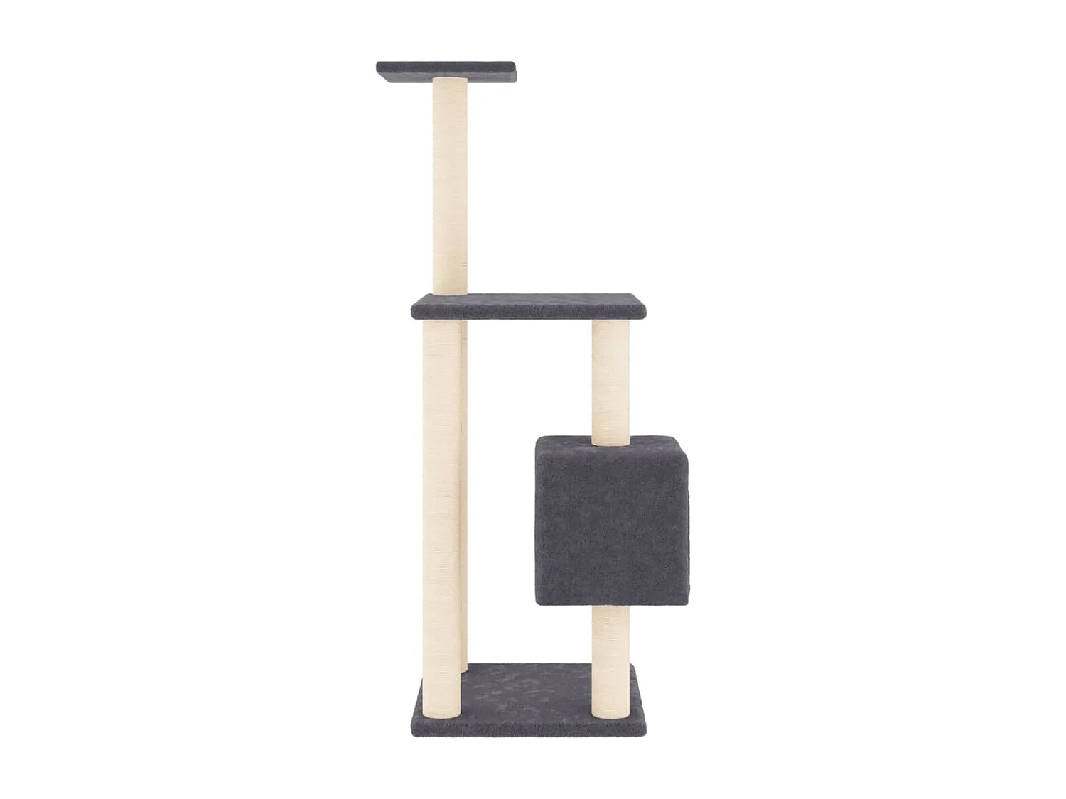 Arbre à chat avec griffoirs en sisal gris foncé 104 cm